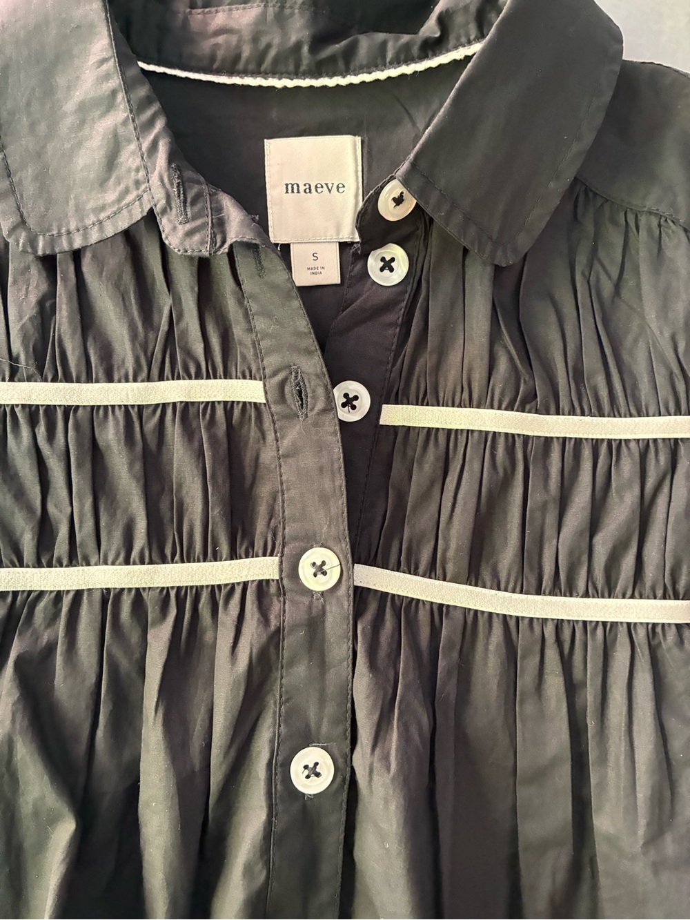 Maeve for Anthropologie The Leandra Shirred Yoke Blouse - Picture 6 of 11
